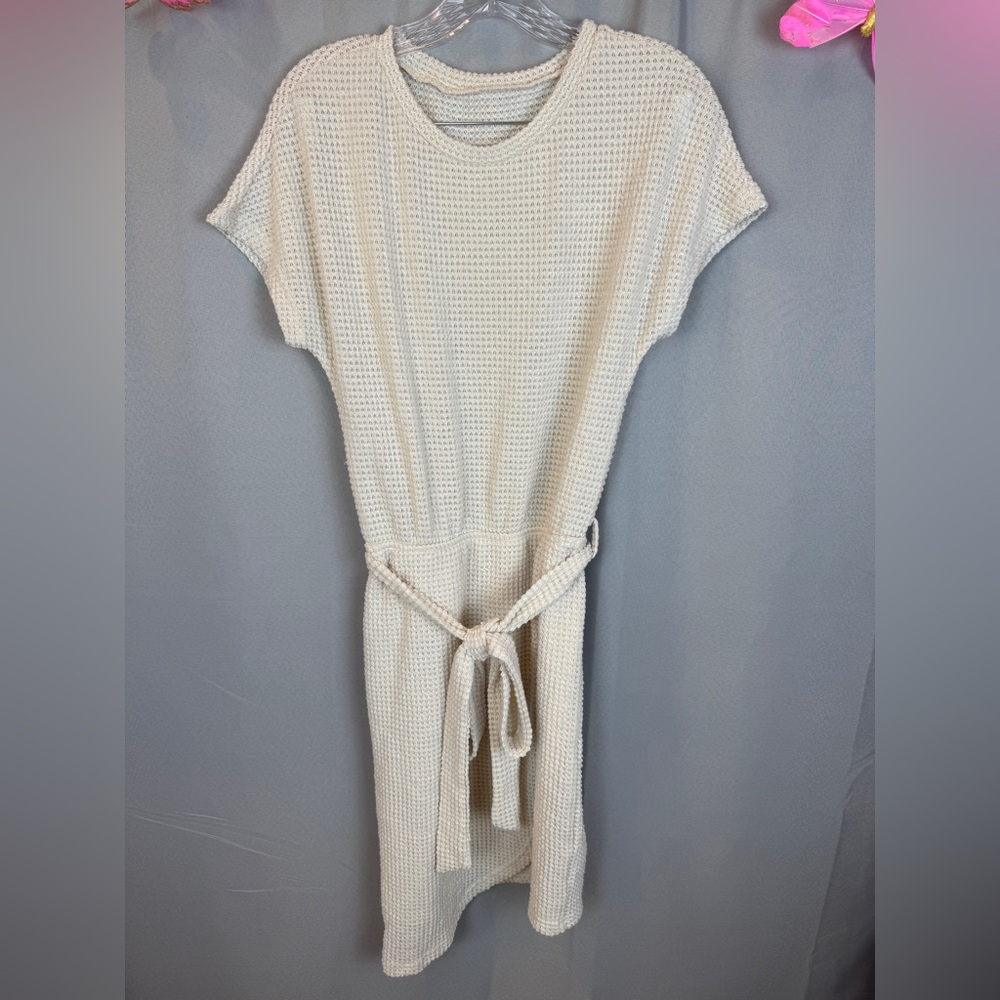 Cupshe Round Neck Short Sleeve Asymmetrical Hem Mini Dress- Size Small - Picture 2 of 7